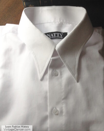 Natty Shirts spearpoint collar mens vintage style custom order brand 600