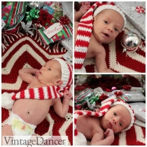 Newborn Christmas photo collage