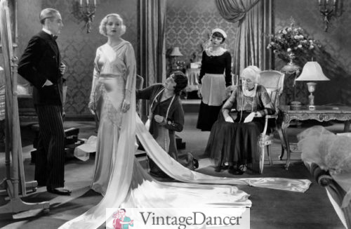 No More Orchids, 1932, Carole Lombard's cascading wedding gown