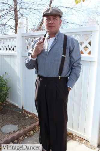 1920s casual mens outfit idea working class fall winter autumn 