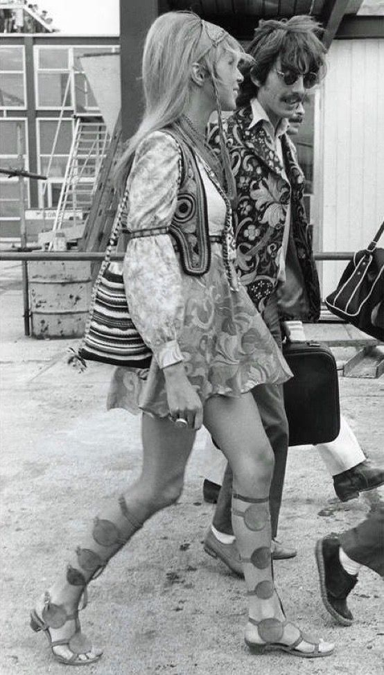 Pattie Boyd And George 1967 Hippie Dress Vest Men 