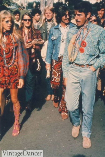60s hippies, Pattie Boyd and George Harrison in San Francisco