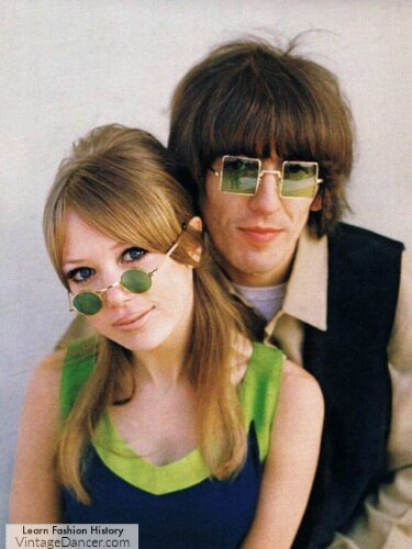 1960s hippie fashion sunglasses