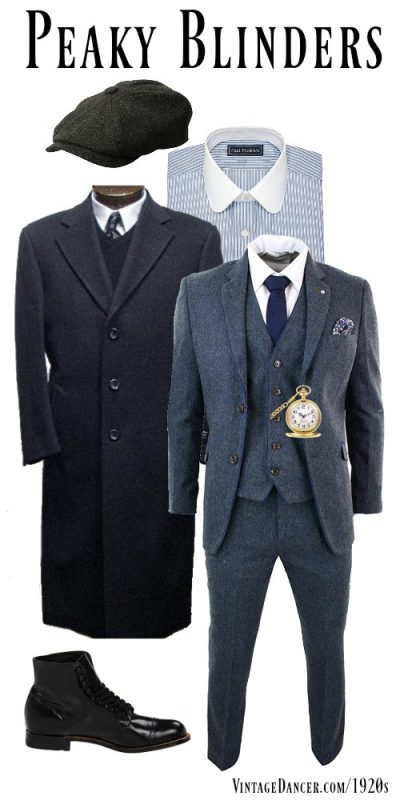 Peaky Blinders outfit and costume, Thomas Shelby, gangster. Get the look at VintageDancer.com