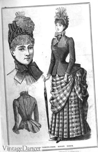 1880s fashion women skirt and jacket