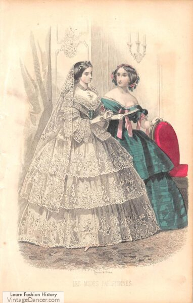1850s wedding dress Victorian wedding gown