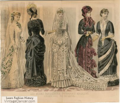 1880s wedding dress Victorian wedding gown