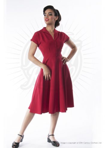 Pretty Retro red shirtwaist 50s dress