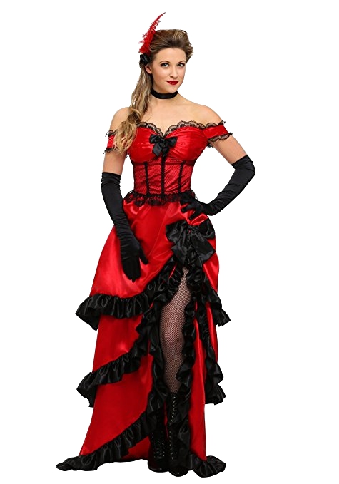 Victorian Saloon girl costume in Red