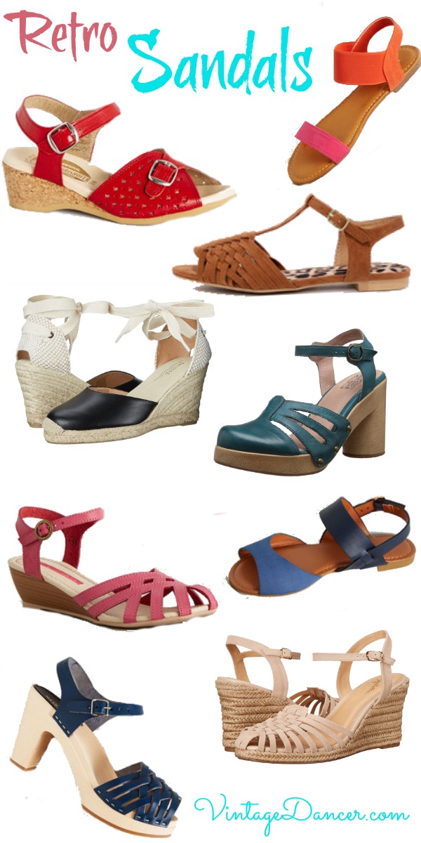 Sandals | Wedges, Espadrilles - 30s, 40s, 50s, 60s, 70s