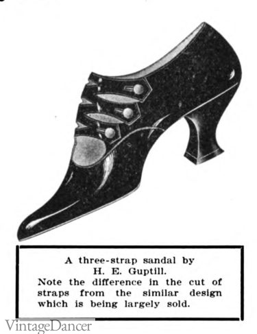 Edwardian dress shoes heels pumps footwear 1900s