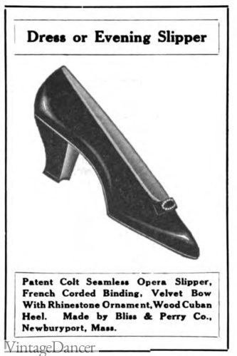 1910s simple evening slippers opera shoes dancing shoes women