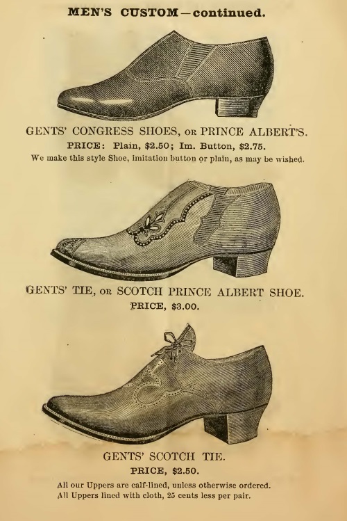 1855 Victorian men's shoes