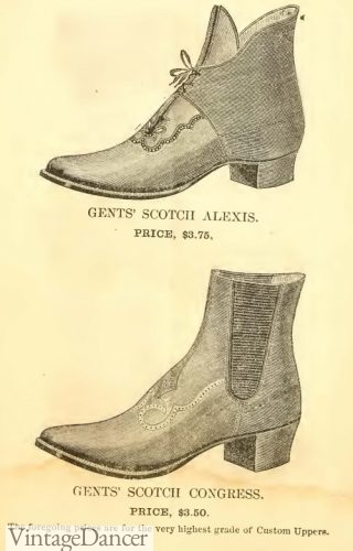 1855 Victorian men's boots