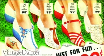 1940s summer wedgies wedge heel shoes