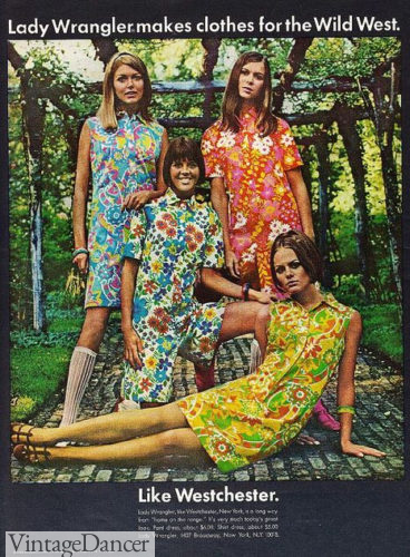 Sixties PopA-Line short summer dressVintage KitschChild-like womanBlue Green GraphicMARIPOSA VasarelyMIMISAN