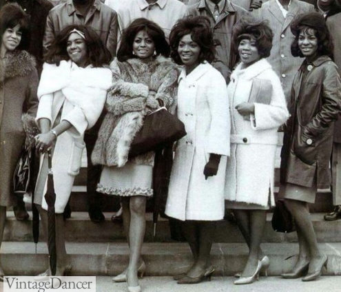 Temptations and the Supremes with fabulous 1960s coats 