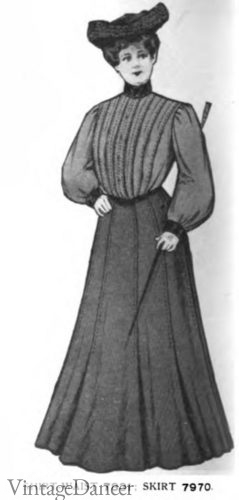 1905 Delineator - an example of a good skirt and blouse for Stout figures