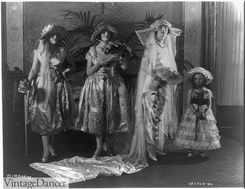 A bridal fashion show, early 1920s