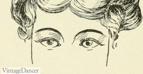 1906 eyebrows, curved and thin