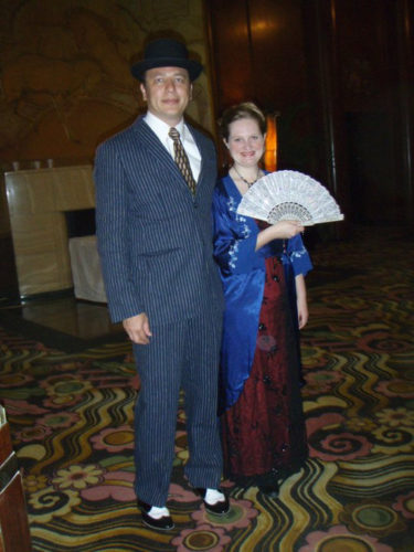 Titanic Movie inspired "jump" dress and Oscar's pinstripe suit