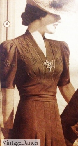 1930s afternoon dress fashion