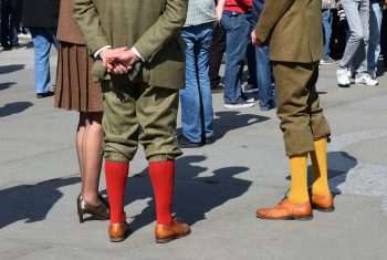 2015 London Tweed Run- Look at those fun vintage men's socks!