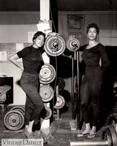 1950s weigh lifting women