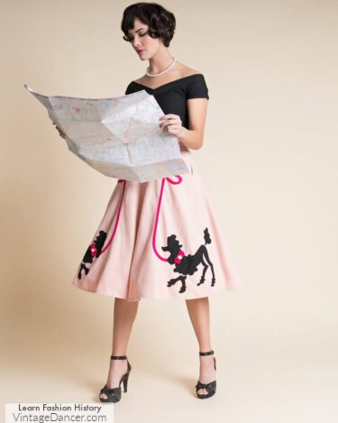 1950s sock hop poodle skirt outfit 50s