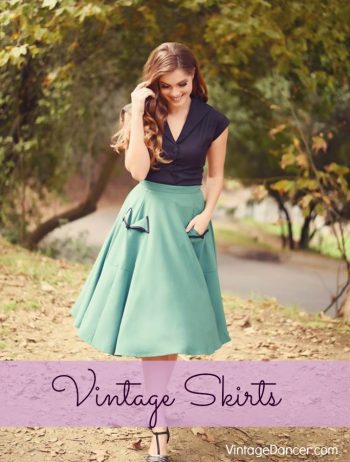 Shop retro vintage style skirts at VintageDancer.com