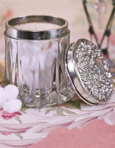 Victorian makeup vanity jar