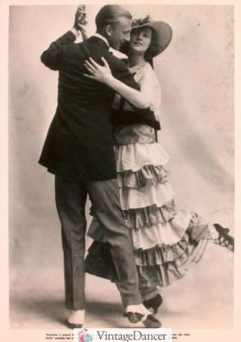 Vern e Irene Castle dançando o Stomp por volta de 1919