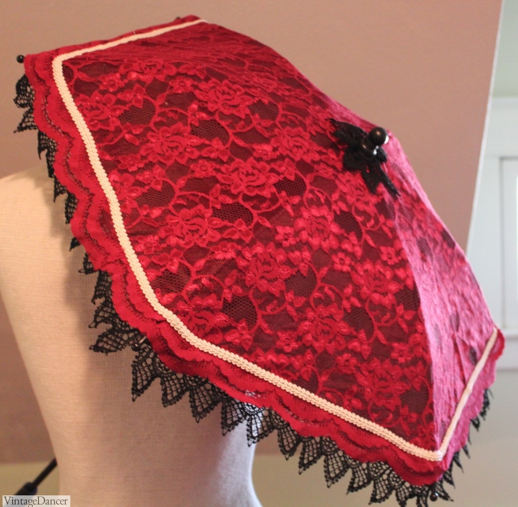How to make a Victorian parasol by recovering a cheap costume umbrella.