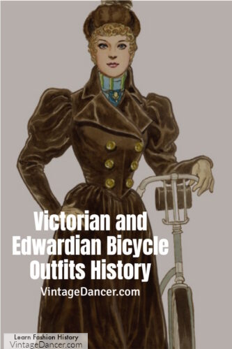 Victorian bicycle outfits, Edwardian bicycle riding outfits, tween ride history 1900s 19s0 bicycle cycling women clothing
