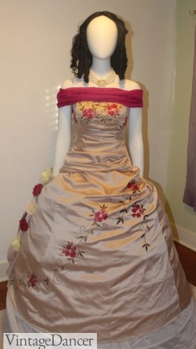 Victorian ball gown from a modern prom dress