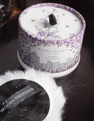 Victorian face powder with lavendar