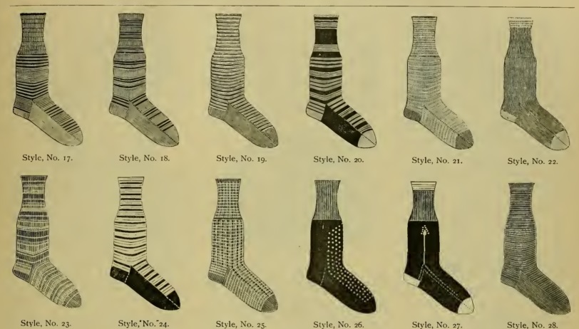 Victorian men's socks 1883