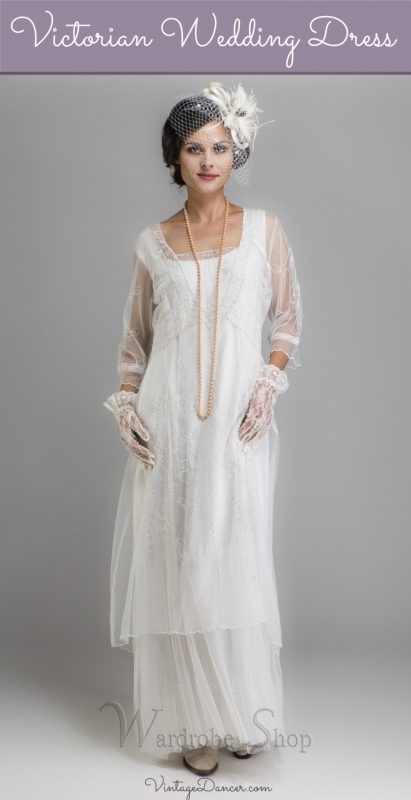 Victorian Wedding Dress, Edwardian wedding Dress