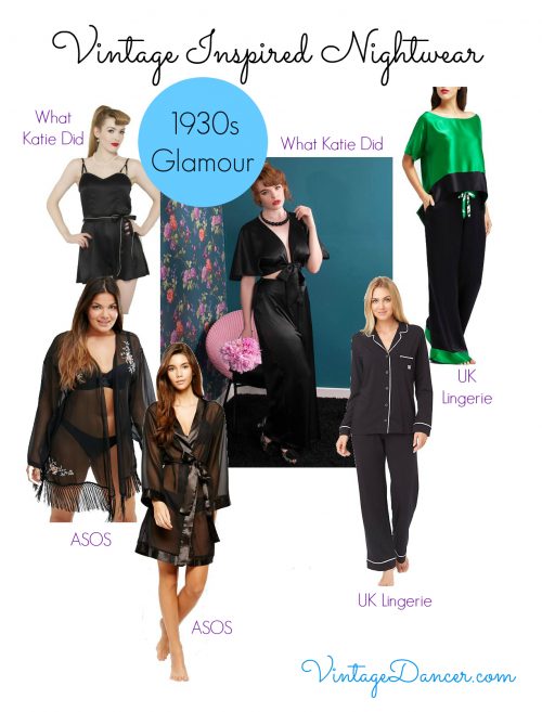 Add some 1930s inspired glamour to your nightwear with these great styles.