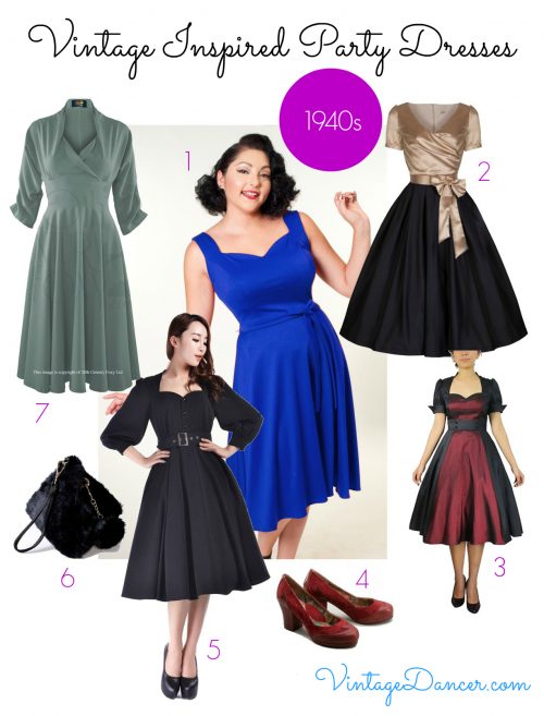 By the 1940s, skirts started to become fuller, with a defined waistline.