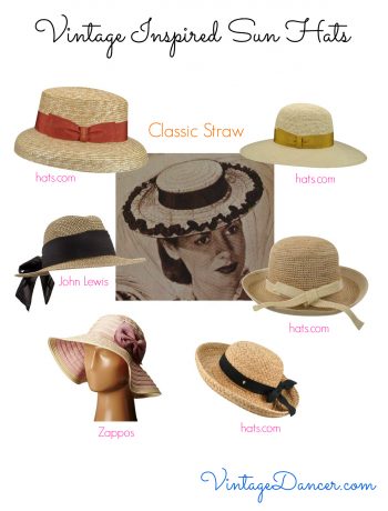 Vintage Summer Hats , Sun, Straw Hats 1930s, 1940s & 1950s History