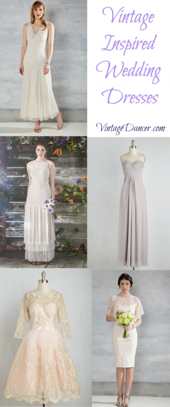 1920s vintage style wedding dresses