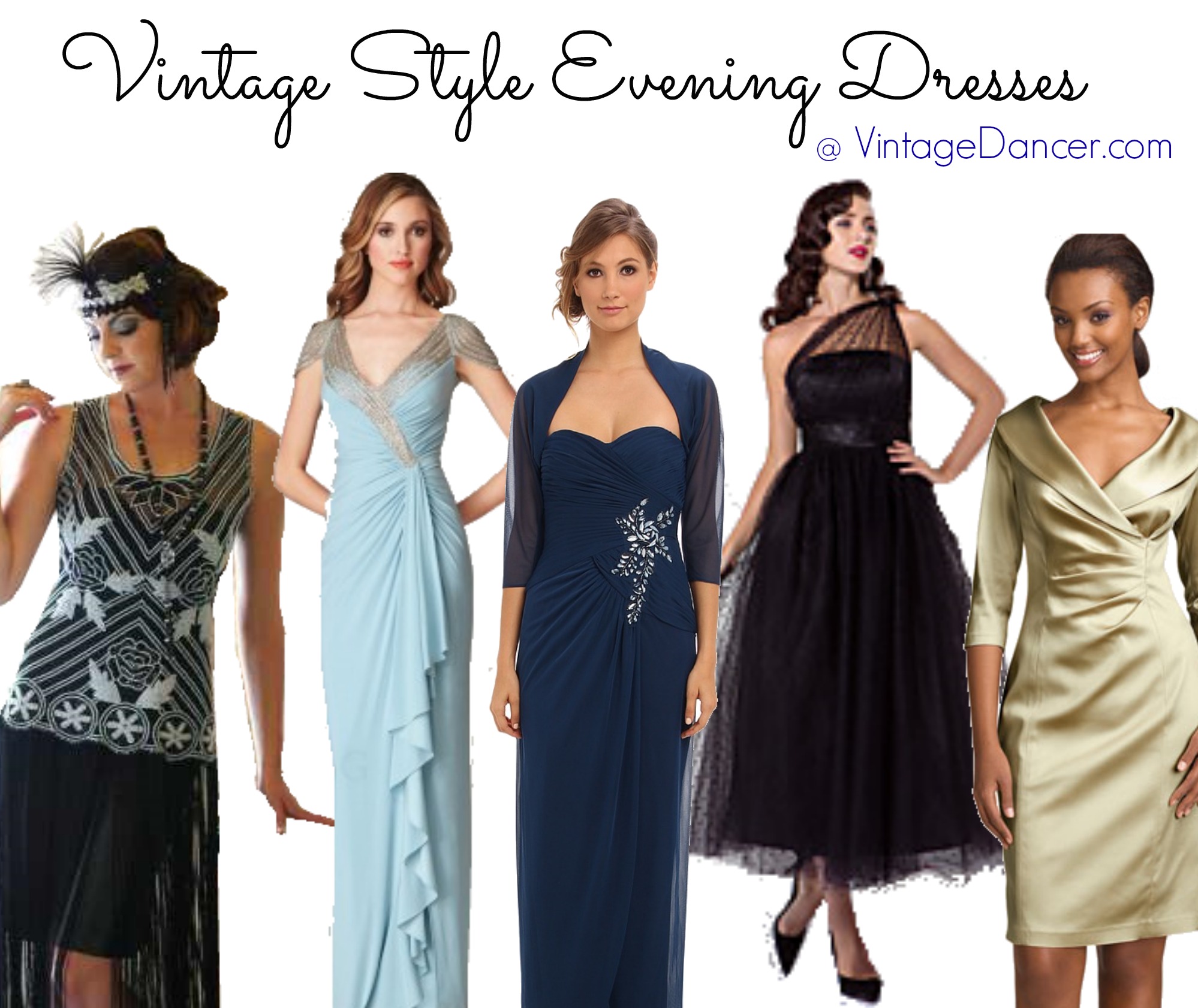 vintage inspired evening gowns