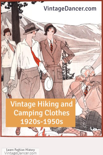 vintage 1920s hiking camping clothes 1950s 1940s 1930s 1920s outdoor sport canoeing 