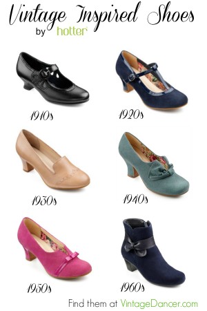 Vintage inspired shoes at VintageDancer.com