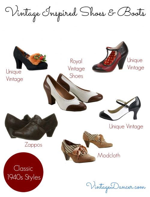 Complete a 1940s look with this selection of heels.