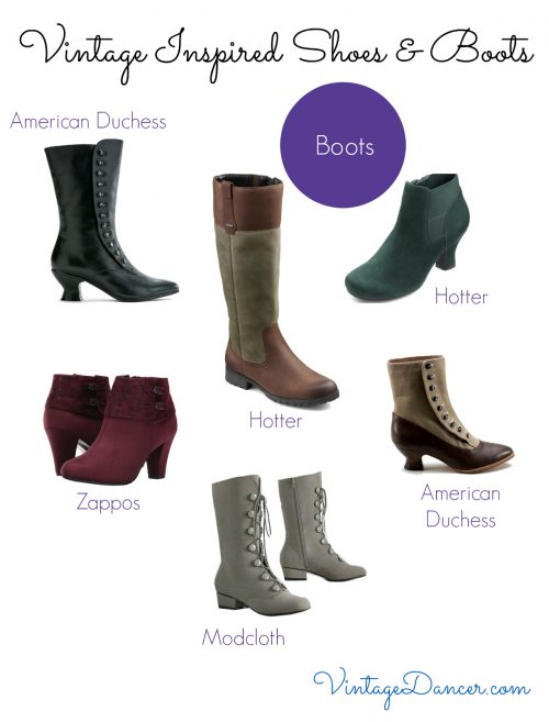 A fabulous selection of retro vintage styles of boots available.