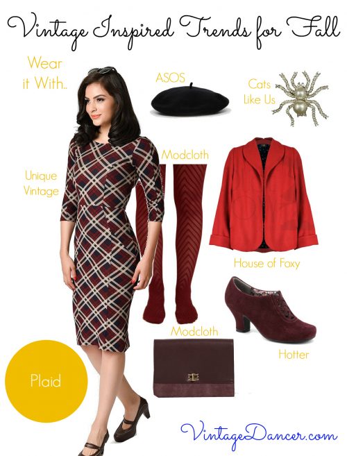 Team this plaid Unique Vintage dress with these vintage inspired items to create a 1950s look.