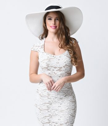 This white sun hat from Unique Vintage is perfect for creating a 1950s style.