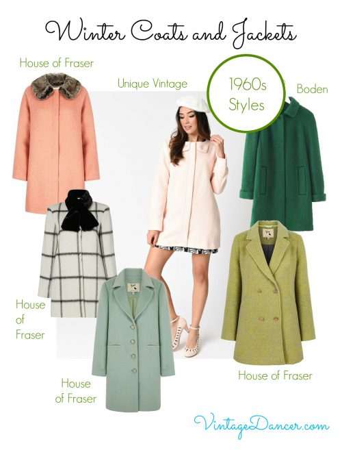Coat styles during the 1960s were cut straight and tailored to the body.